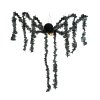 Halloween dekorácia - čierny pavúk - papier - 75 x 13 cm  