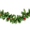 Smreková girlanda - zelená, zasnežená - 200 cm - PVC