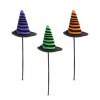 Halloween dekorácia set – čarodejnícky klobúk – zapichovateľný – 20 x 7 cm – 3 ks / balenie
