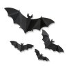 Halloweenska dekorácia - netopier sada - samolepiaca - čierna - 30 ks / balenie