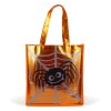 Halloweenská darčeková taška - pavúk - 30 x 33 cm - oranžová