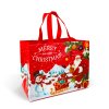 Vianočná darčeková taška - 31 x 25 x 17 cm - 4 druhy
