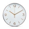 Nástenné hodiny - 25 cm - plast, sklo - 1 x AA - biele