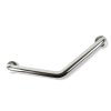 Madlo do kúpeľne - uhlové 45° - nehrdzavejúca oceľ - chrómované - 25 + 25 cm