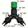 Záhradný kvapkový zavlažovací kohútik adaptér 4-cestný rozdeľovač