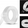 Znovupoužiteľná priehľadná obojstranná lepiaca páska, 3 m