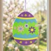 Veľkonočná filcová závesná dekorácia - vajíčko - 38 cm x 28 cm - 3 druhy