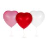 Balónová sada - v tvare srdca - červená/biela/ružová - 10 ks / balenie