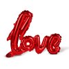 Balón - nápis &amp;quot;LOVE&amp;quot; - metalická bordová, fólia - 55 cm