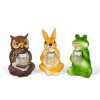 Solárne zvieracie figúrky – 3 druhy – 10 teplých bielych LED – 15 cm