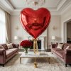 Obrovský balón - červené srdce - fólia - 79 cm