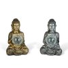 Solárny Buddha – 1 teplá biela LED – živica – 17 x 15 x 26 cm – 2 druhy