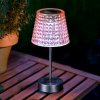 Chybný! Solárna stolová lampa – ružová – studená biela LED – plast – 26 x 12 cm