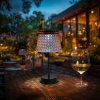 Chybný! Solárna stolová lampa – ružová – studená biela LED – plast – 26 x 12 cm