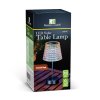 Chybný! Solárna stolová lampa – ružová – studená biela LED – plast – 26 x 12 cm