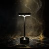 Stolová lampa - čierny kov - nastaviteľná farebná teplota, jas - akumulátorová - USB