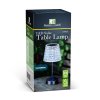 Chybný! Solárna stolová lampa – priehľadná – studená biela LED – plast – 26 x 12 cm