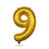 Narodeninový fóliový balón číslo 9 - zlatý - 40"