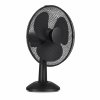 Stolný ventilátor - 23 cm - 22 W - 2 rýchlosti - oscilačný - čierny - 220 – 240 V AC