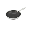 BRATMAXX Nerezová wok panvica s nepriľnavým povrchom 28 cm so štruktúrou včelieho plástu, 4-vrstvová