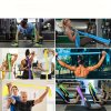 3 ks súprava jógových odporových pásov, TPE elastické pásy so 4 úrovňami odporu, športové cvičebné vybavenie na fitness, jogu, pilates a silový tréning