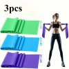 3 ks súprava jógových odporových pásov, TPE elastické pásy so 4 úrovňami odporu, športové cvičebné vybavenie na fitness, jogu, pilates a silový tréning