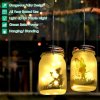 Solárna lampášová rozprávková svetielka – Záhradná dekorácia, vonkajšia závesná sklenená lampa s mrazivým efektom skla