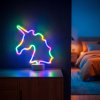 Neónová LED lampa - farebný jednorožec - 3 x AA + USB - 28,5 x 8,5 x 24,5 cm