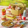 Pikniková súprava s burgerom, pizzou a hranolkami