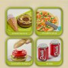 Pikniková súprava s burgerom, pizzou a hranolkami