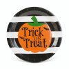 Halloweenový papierový tanier - tekvica - okrúhly - 23 cm - 8 ks / balenie