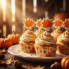 Sada papierových košíčkov na muffiny – s paličkami – 24 + 24 ks
