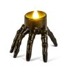 Halloweenová LED sviečka - kostlivá ruka - na batérie - 9 x 7,5 x 7,5 cm