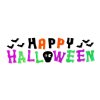 Halloweenová gélová okenná nálepka - 50 x 15 cm - 2 druhy