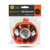 Halloweenska dekorácia - držiak na čajovú sviečku - tekvica - MDF - 11 x 11 x 1,8 cm