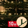 Svetelná reťaz – 10 m – teplá biela – 200 LED – 100–240 V – 6 W – zelený kábel