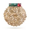 Prestieranie – zlaté – metalický efekt – okrúhle – PVC – 38 cm