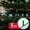 Svetelná reťaz – 5 m – studená biela – 100 LED – 100–240 V – 6 W – zelený kábel