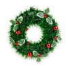 Vianočný veniec - s cezmínou a ozdobnými guľami – 40 cm