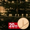 Svetelná reťaz – 20 m – teplá biela – 400 LED – 220–240 V – 6 W – priehľadný kábel