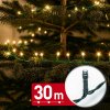 Svetelná reťaz – 30 m – teplá biela – 600 LED – 220–240 V – 6 W – zelený kábel