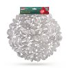 Prestieranie – strieborné – metalický efekt – okrúhle – PVC – 38 cm