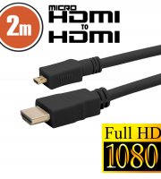 Micro HDMI kábel • 2 m pozlátený