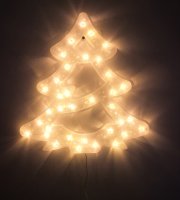 Vianočná LED dekorácia na okno - Stromček