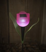 LED solárna lampa v tvare tulipánu 30 cm