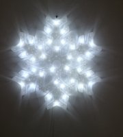 Vianočná LED dekorácia na okno - snehová vločka