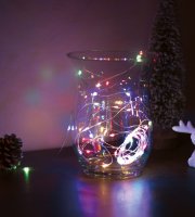 Vianočná LED sveteľná reťaz - 5 m - 50 LED - multicolor - 3 x AA