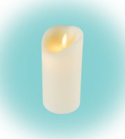 LED vosková sviečka s plameňovým efektom, 1 žltá LED