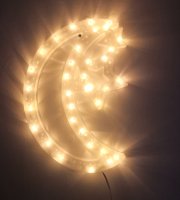 Vianočná LED dekorácia na okno - Mesiac