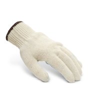 Proti šmykové bavlnené rukavice - bodkované - XL